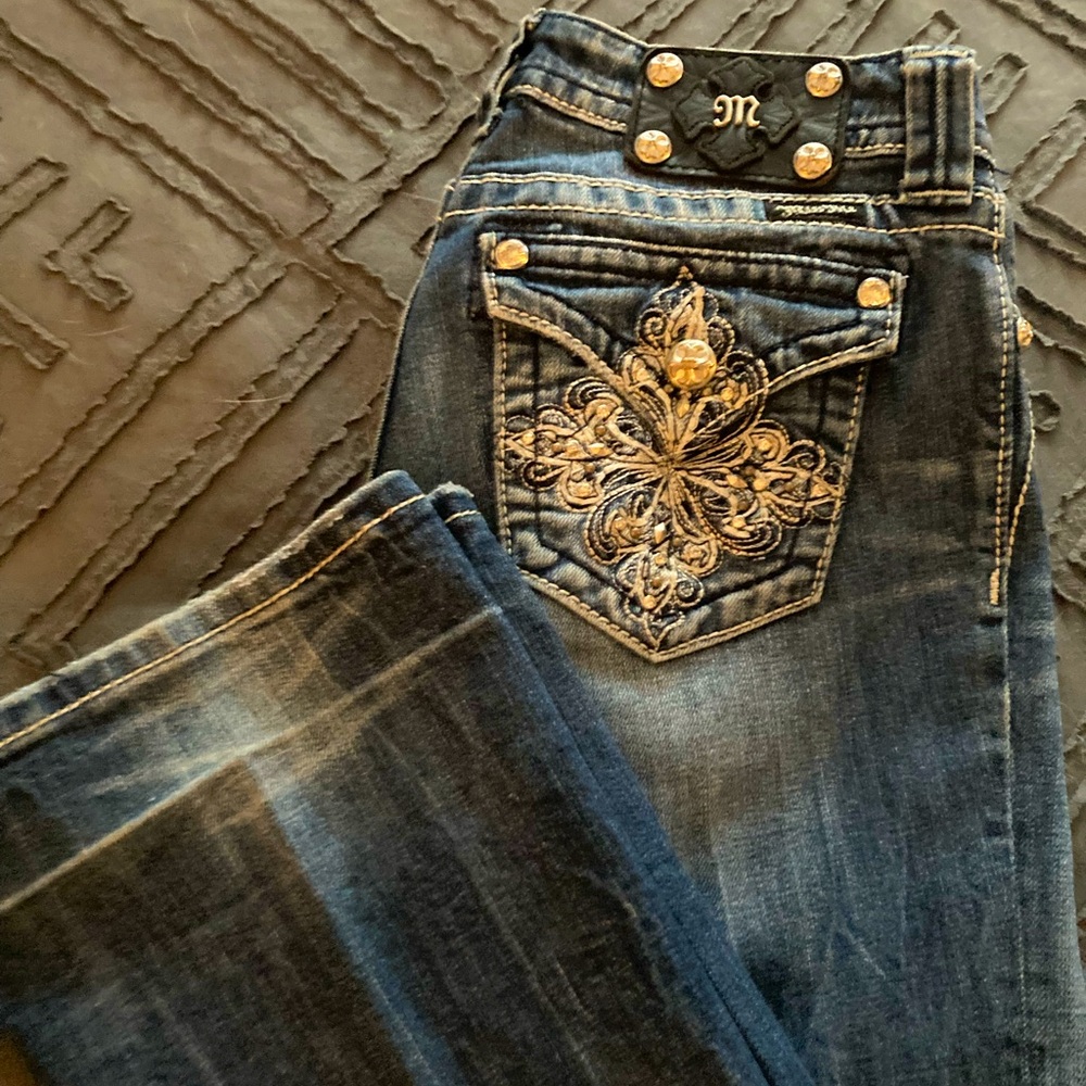 Missy M low rise boot cut jeans